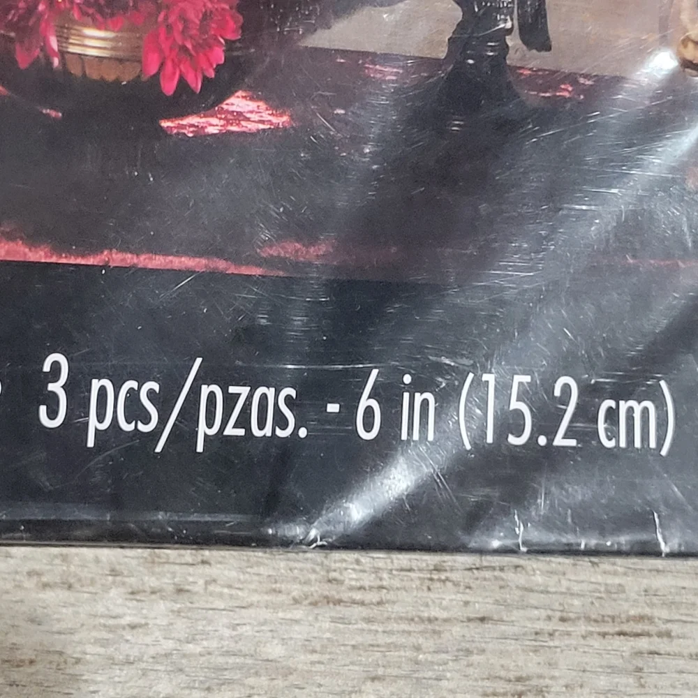 Paper Roses black Halloween decorations DIY Goth floral NWT